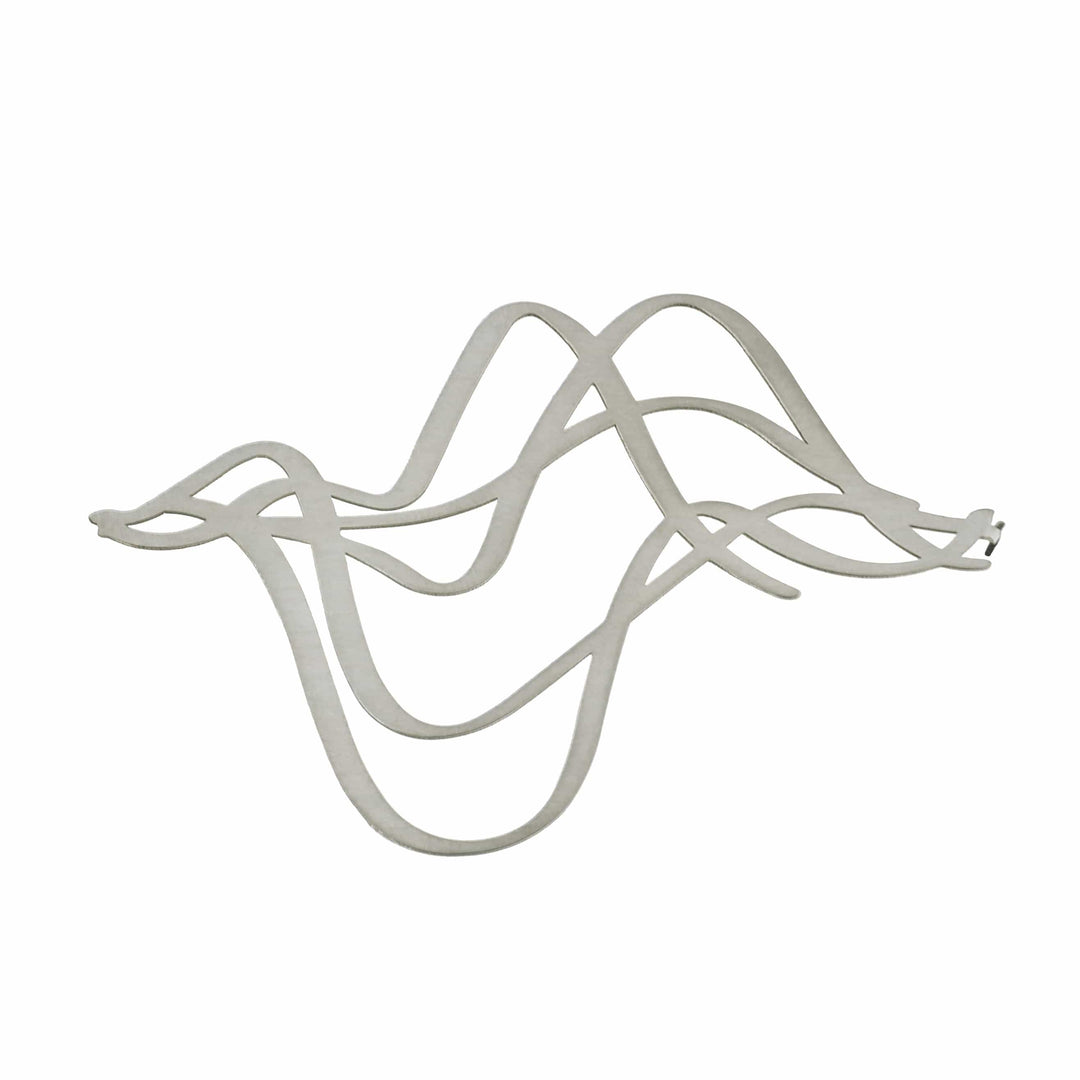 Turn Brooch - Raw Stainless Steel - inSync design