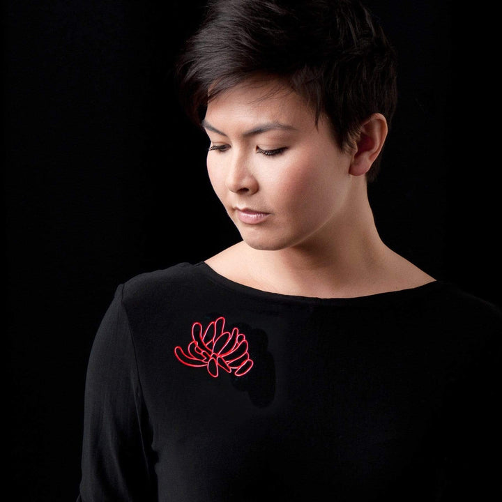 Waratah Brooch - 22ct Rose Gold Plate - inSync design