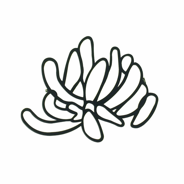 Waratah Brooch - Black - inSync design
