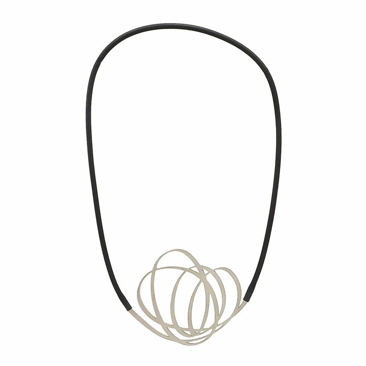 Whirl Necklace - Raw Stainless Steel - inSync design