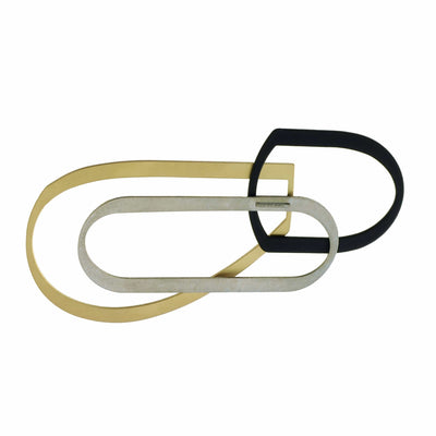X2 Bend Brooch - Gold/ Black/ Raw - inSync design