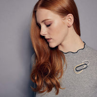 X2 Bend Brooch - Gold/ Black/ Raw