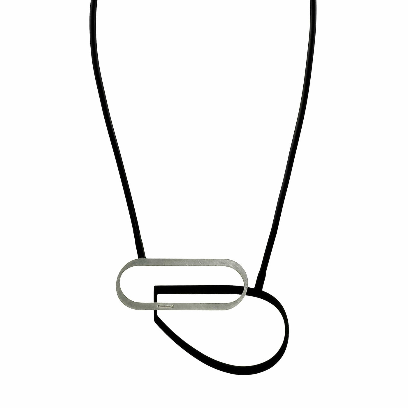 X2 Bend Necklace - Black/Raw - inSync design