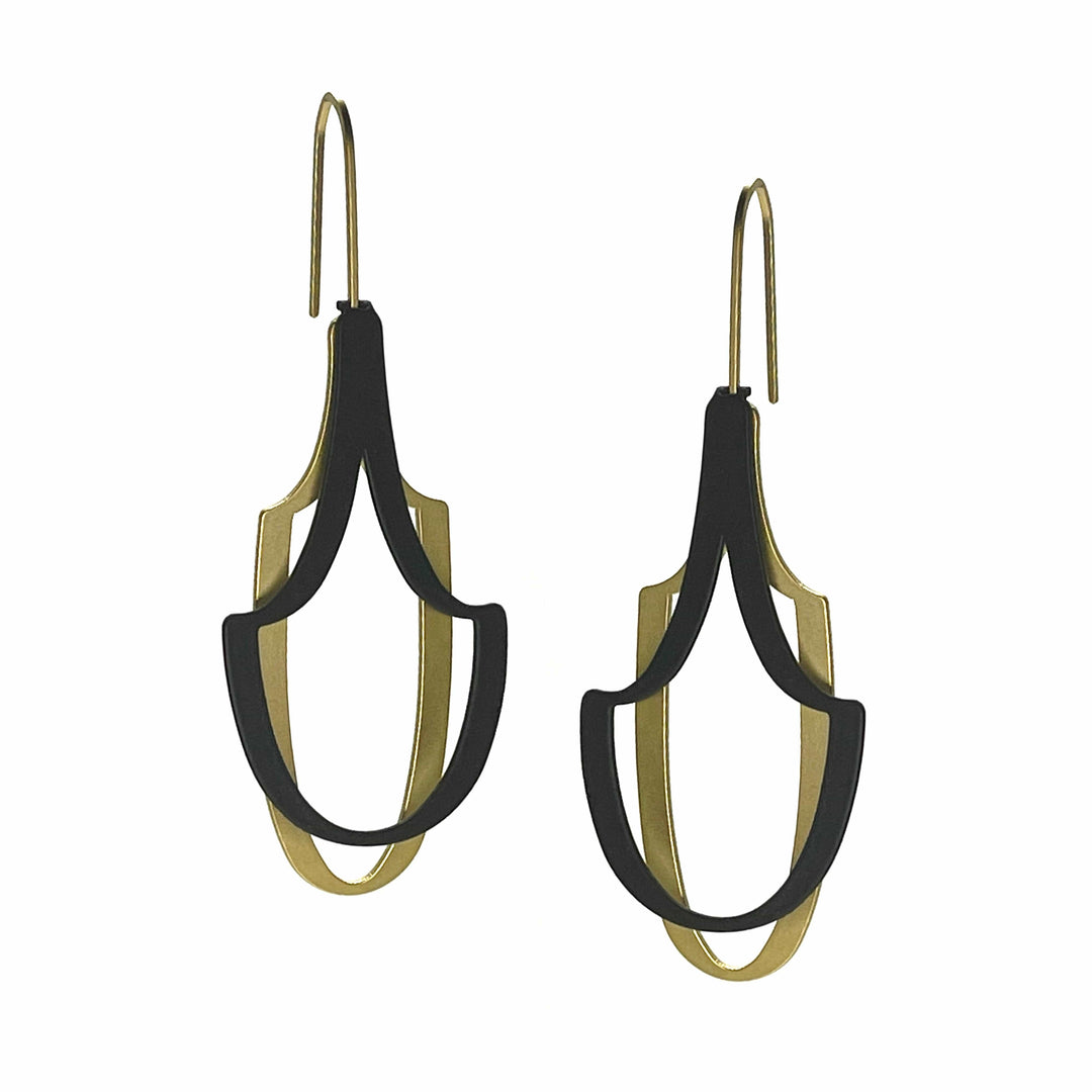 X2 Cloak Earrings - Raw/ Black - inSync design