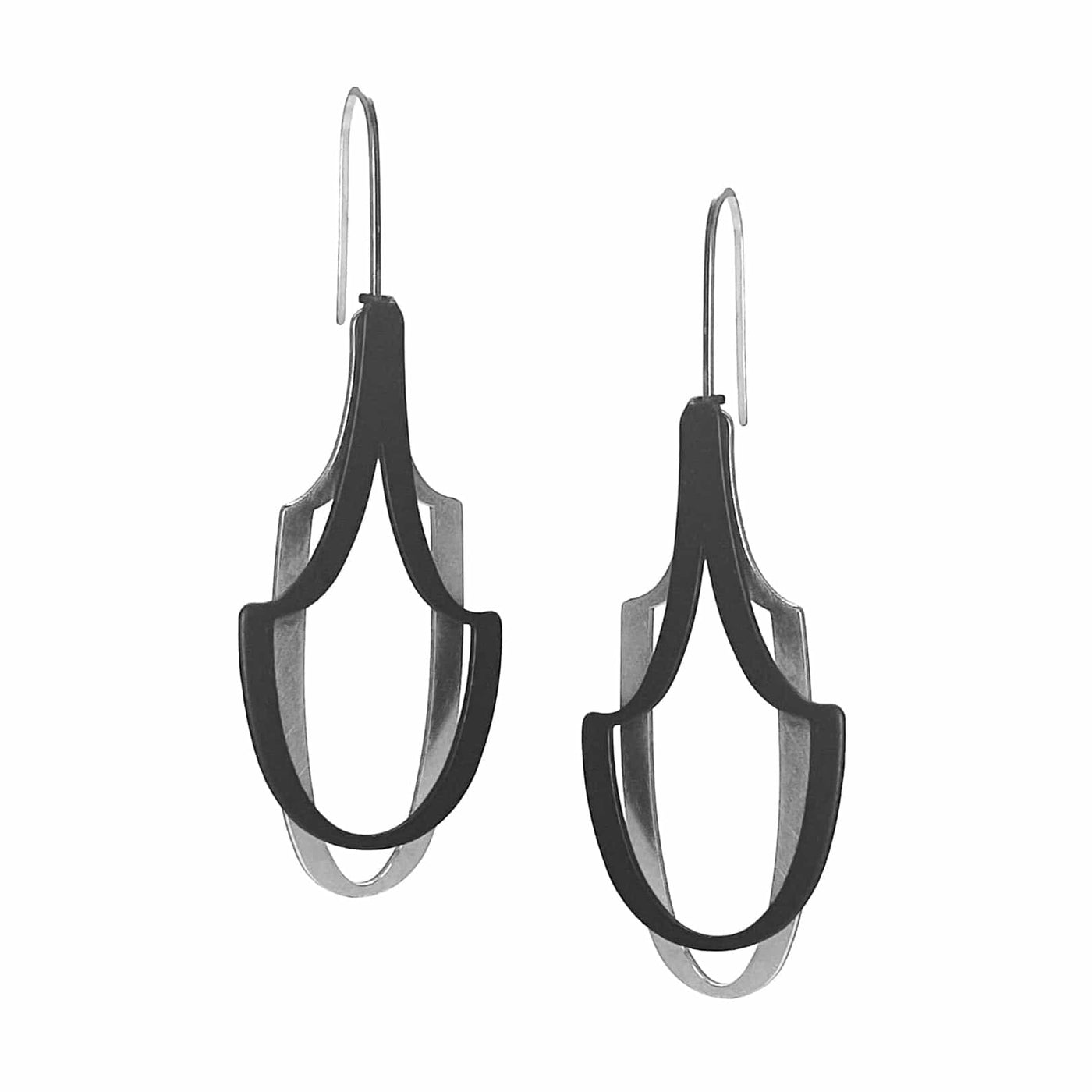 X2 Cloak Earrings - Raw/ Black - inSync design