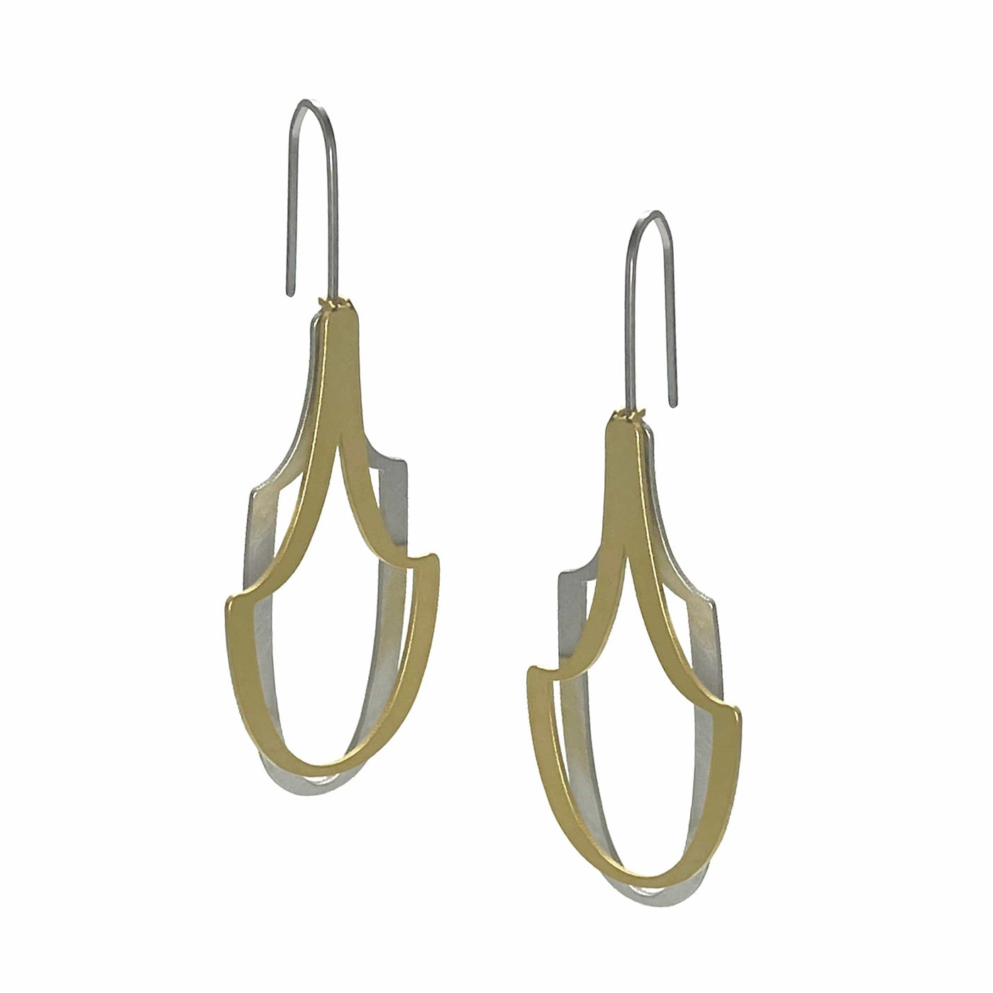 X2 Cloak Earrings - Raw/ Gold - inSync design