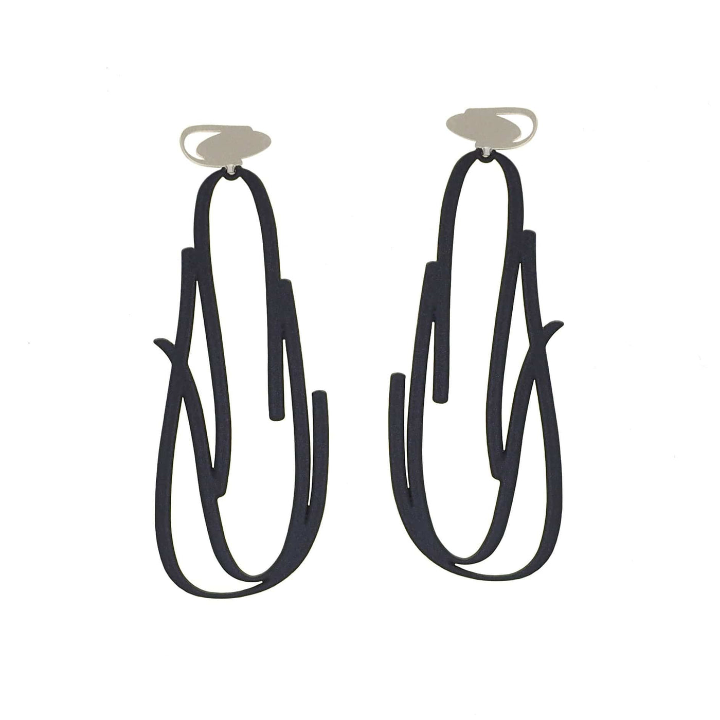 X2 Flint Stud Earrings - Raw/ Black - inSync design