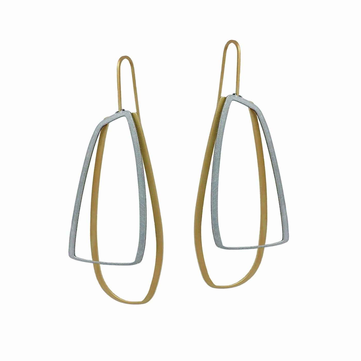 X2 Large Outline Earrings - Gold/ Raw - inSync design