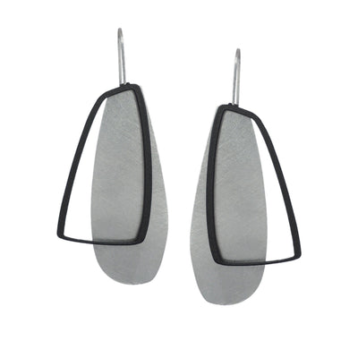 X2 Large Solid Earrings - Raw/ Black - inSync design