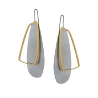 X2 Large Solid Earrings - Raw/ Black