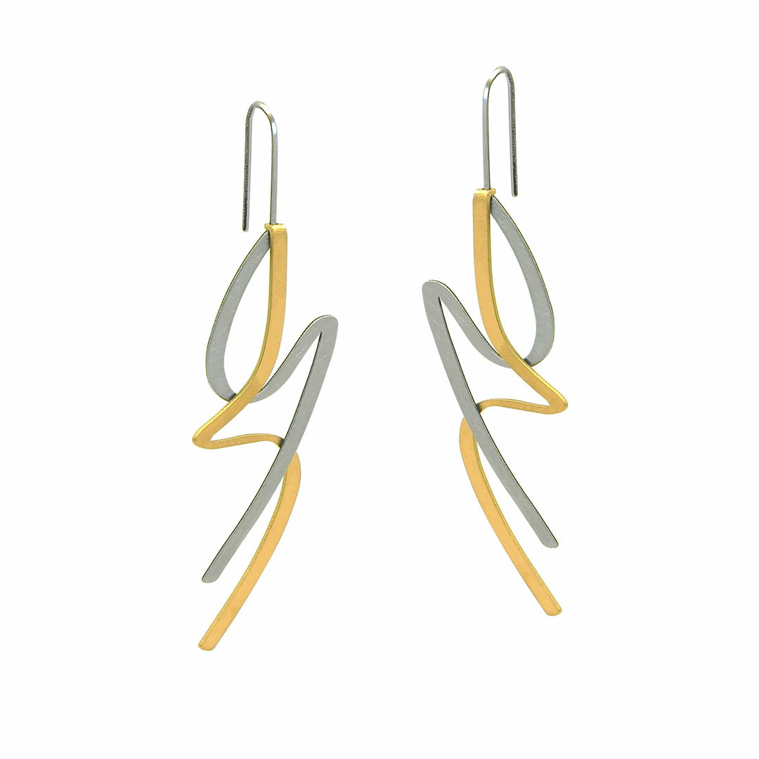 X2 Lithe Earrings - Gold/ Black - inSync design