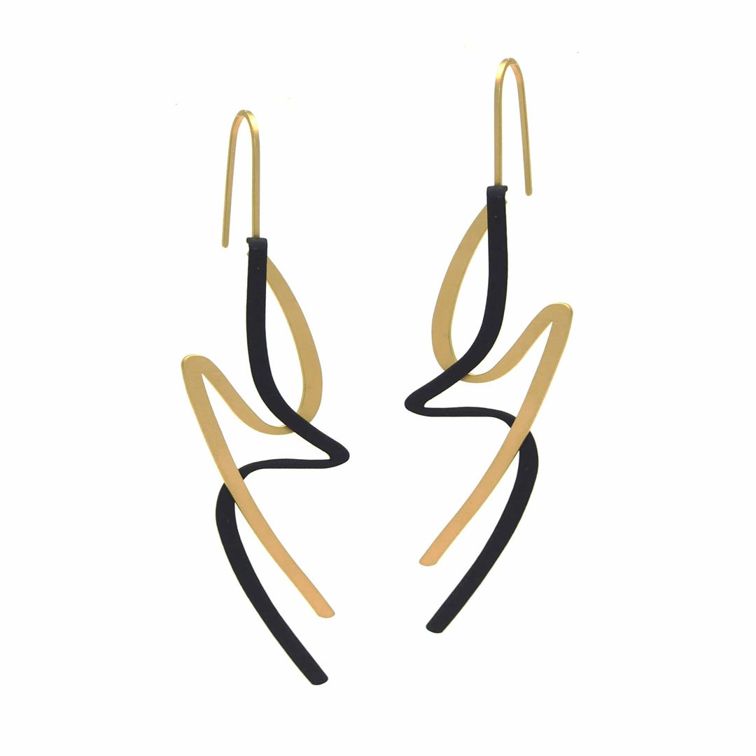 X2 Lithe Earrings - Raw/ Black - inSync design