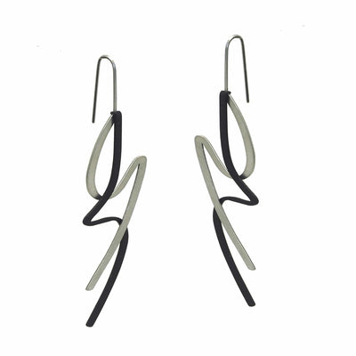 X2 Lithe Earrings - Raw/ Black - inSync design