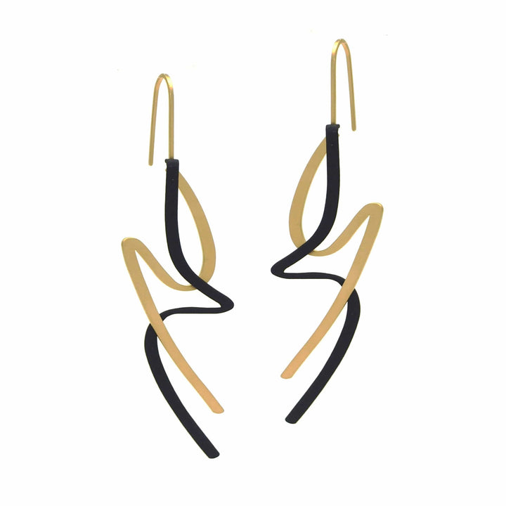 X2 Lithe Earrings - Raw/ Gold - inSync design