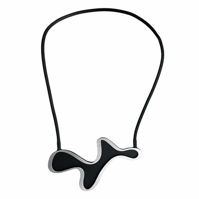 X2 Meander Necklace - Raw/ Black - inSync design