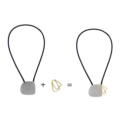 X2 Medium Necklace - Gold/ Black - inSync design
