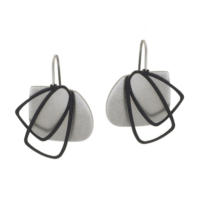 X2 Medium Solid Earrings - Raw/ Black - inSync design
