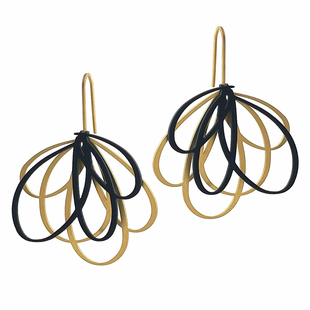 X2 Olio Earrings - Gold/ Black - inSync design