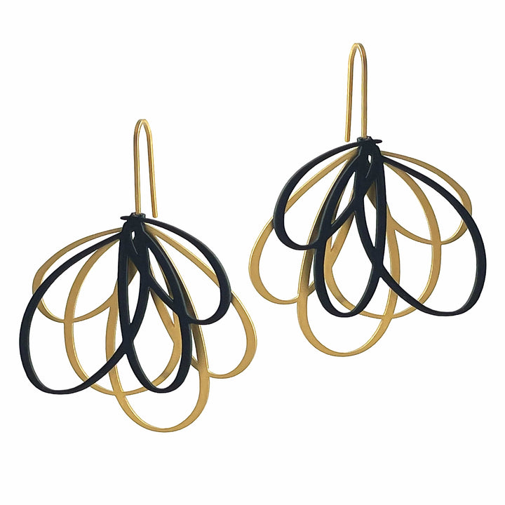 X2 Olio Earrings - Gold/ Black - inSync design