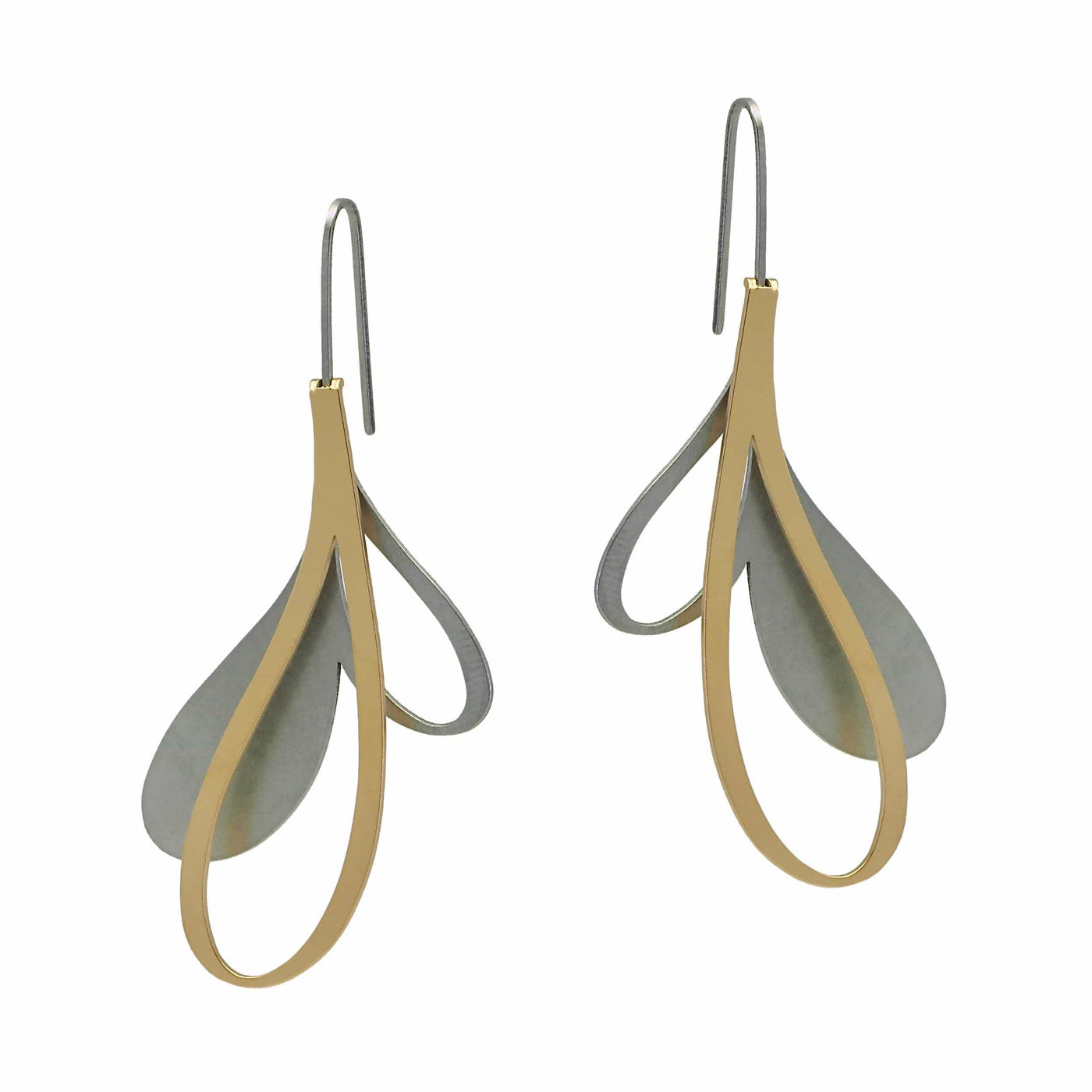 X2 Petal Earrings - Gold/ Black - inSync design