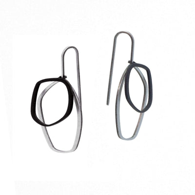 X2 Small Outline Earrings - Gold/ Black - inSync design