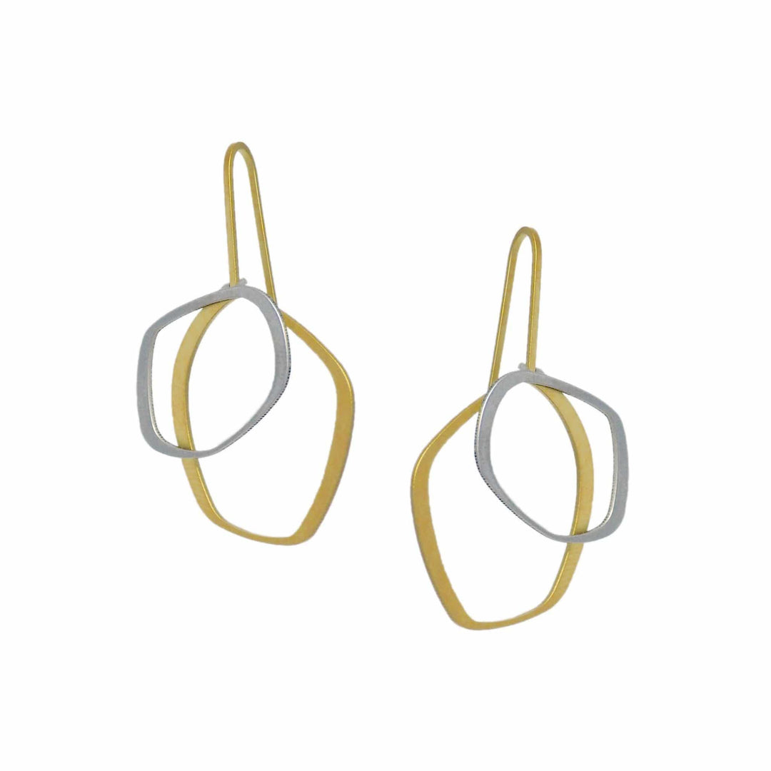 X2 Small Outline Earrings - Gold/ Black - inSync design