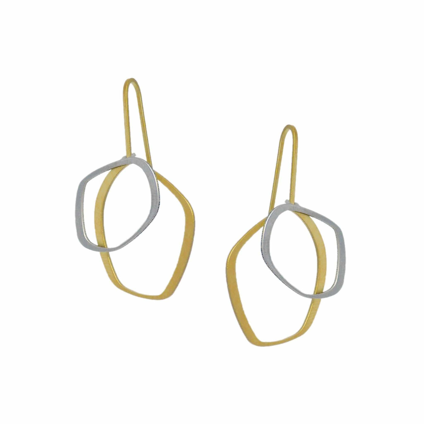 X2 Small Outline Earrings - Gold/ Raw - inSync design
