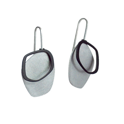 X2 Small Solid Earrings - Raw/ Black - inSync design