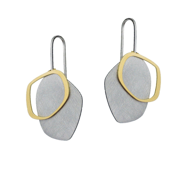 X2 Small Solid Earrings - Raw/ Gold - inSync design