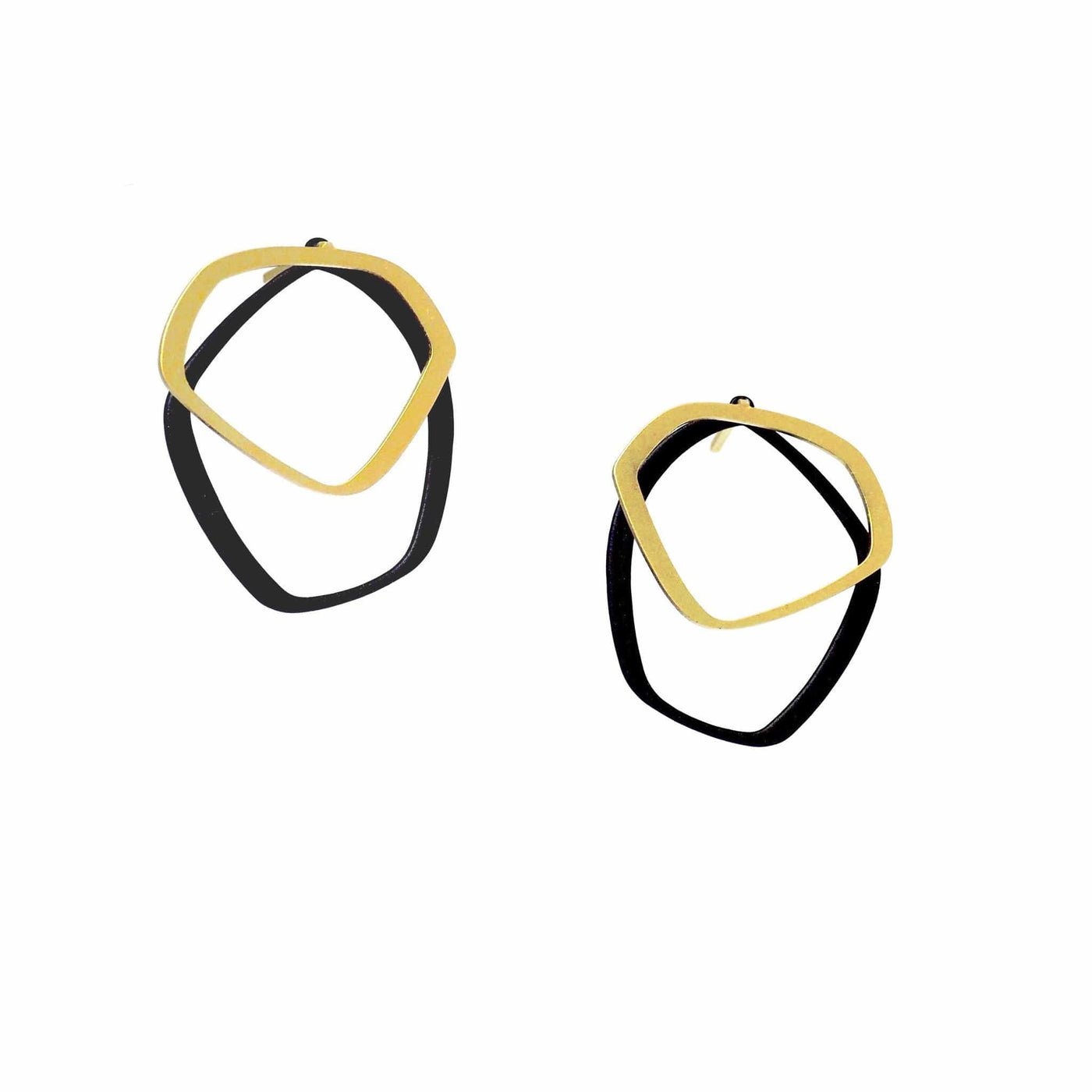 X2 Small Stud Earrings - Gold/ Black - inSync design