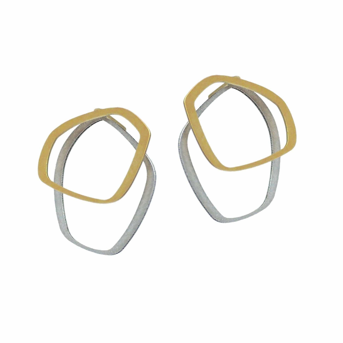 X2 Small Stud Earrings - Gold/ Raw - inSync design