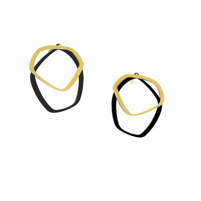 X2 Small Stud Earrings - Gold/ Raw - inSync design