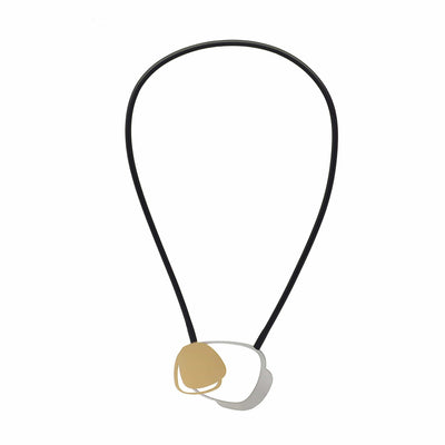 X2 Stone Necklace - Black/ Raw - inSync design
