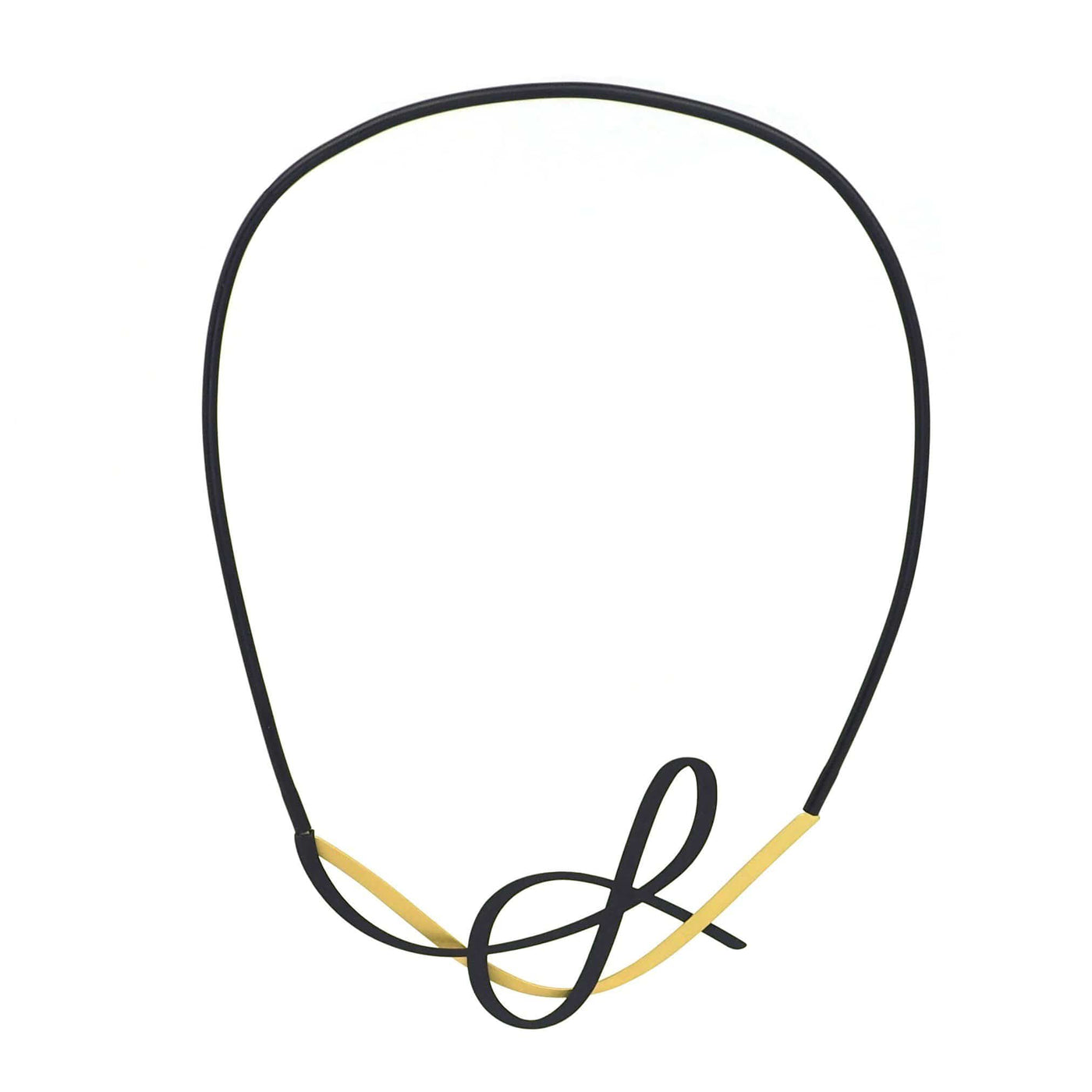 X2 Tangle Necklace - Black/ Raw - inSync design