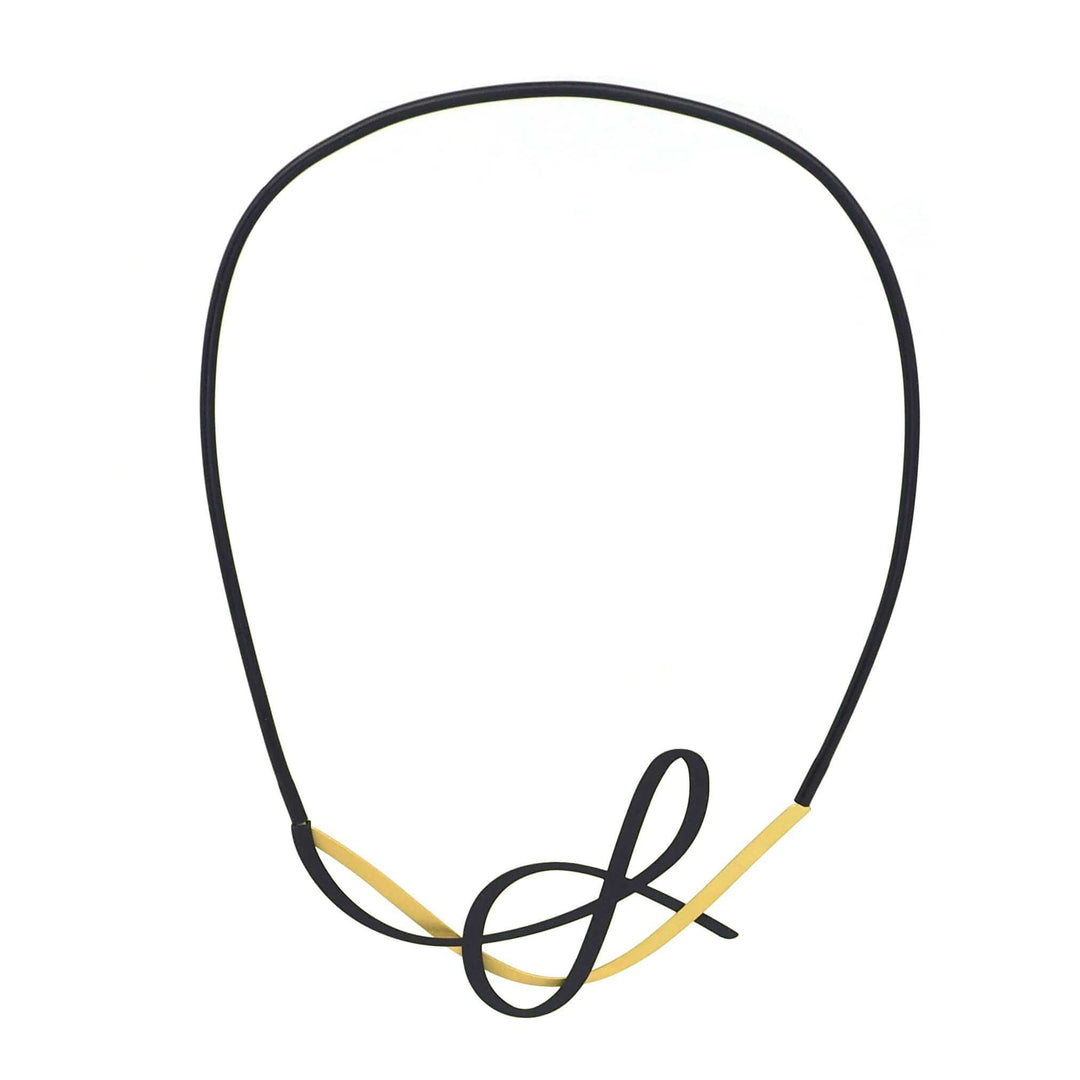X2 Tangle Necklace - Raw/ Gold - inSync design
