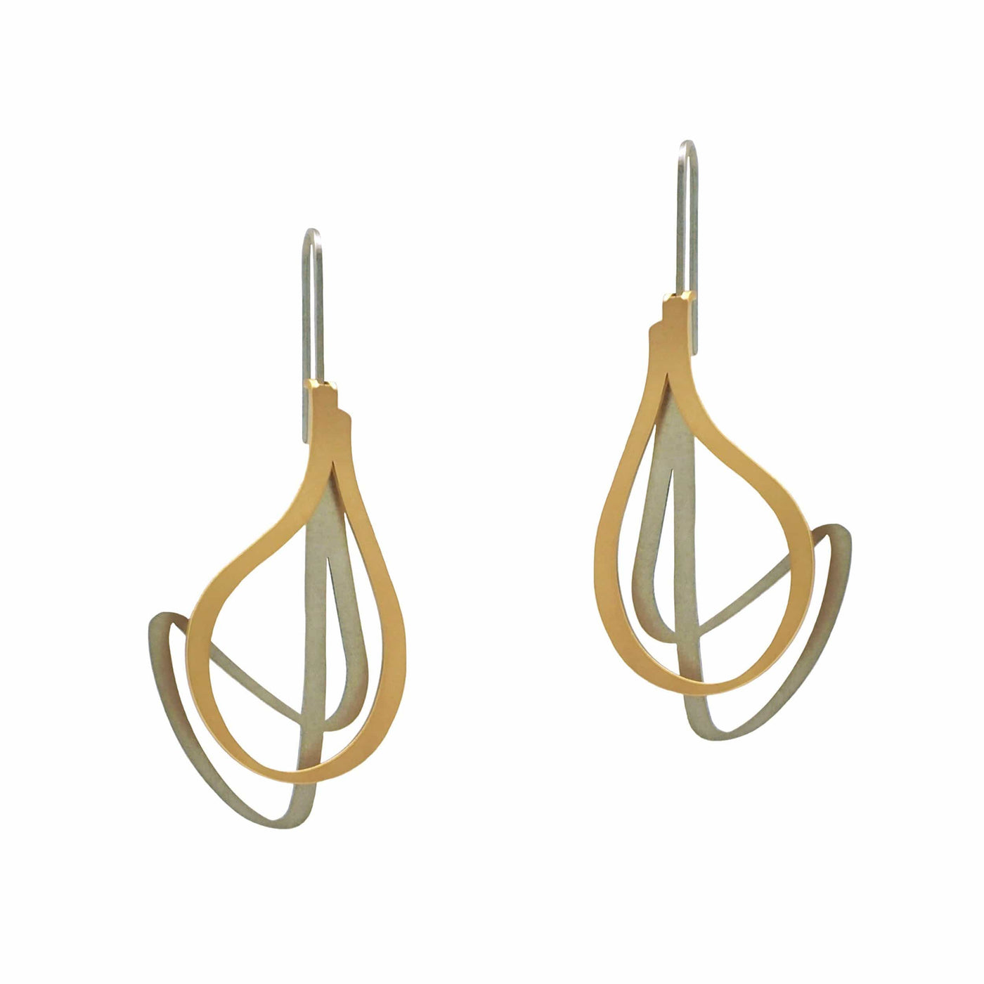 X2 Twist Earrings - Raw/ Gold - inSync design