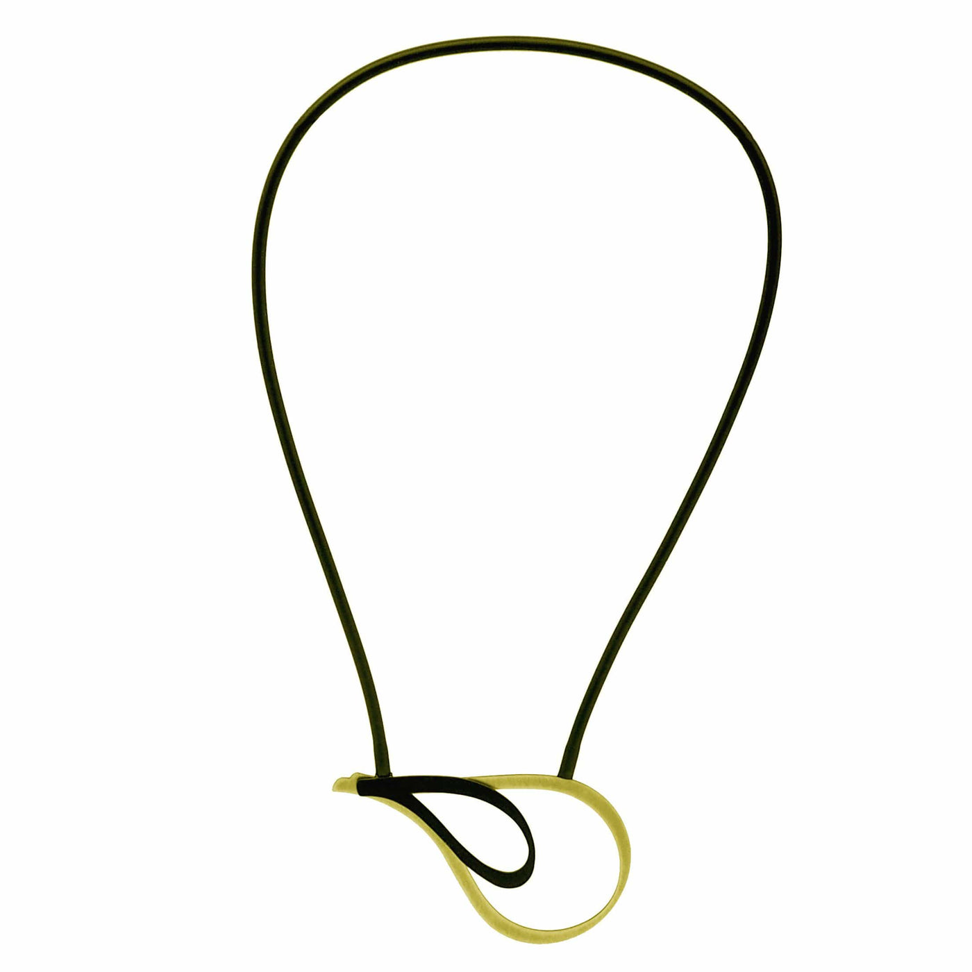 X2 Twist Necklace - Black/ Raw - inSync design
